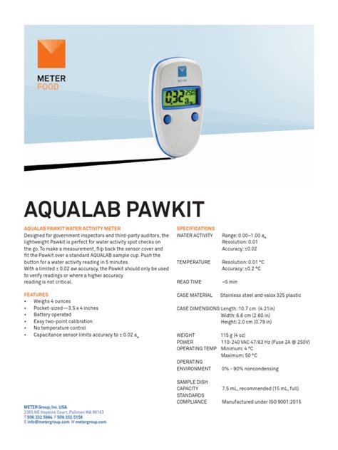 aqualab meter food